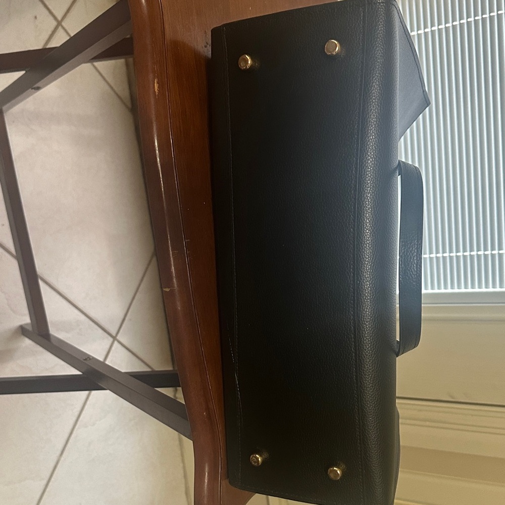 Coach Black Leather Tote - Picture 6 of 8
